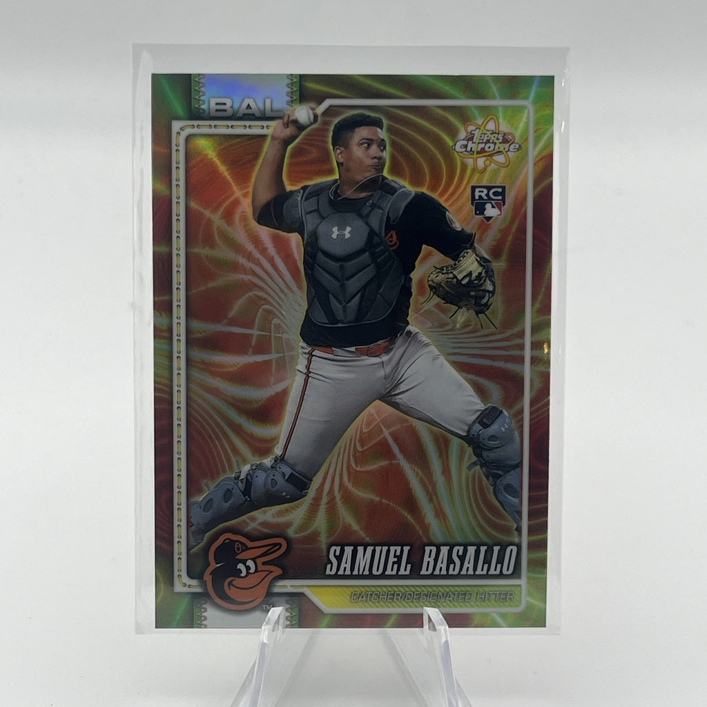 Samuel Basallo 2026 Topps Chrome Radiating Rookie Case Hit SP #RR-12 Orioles