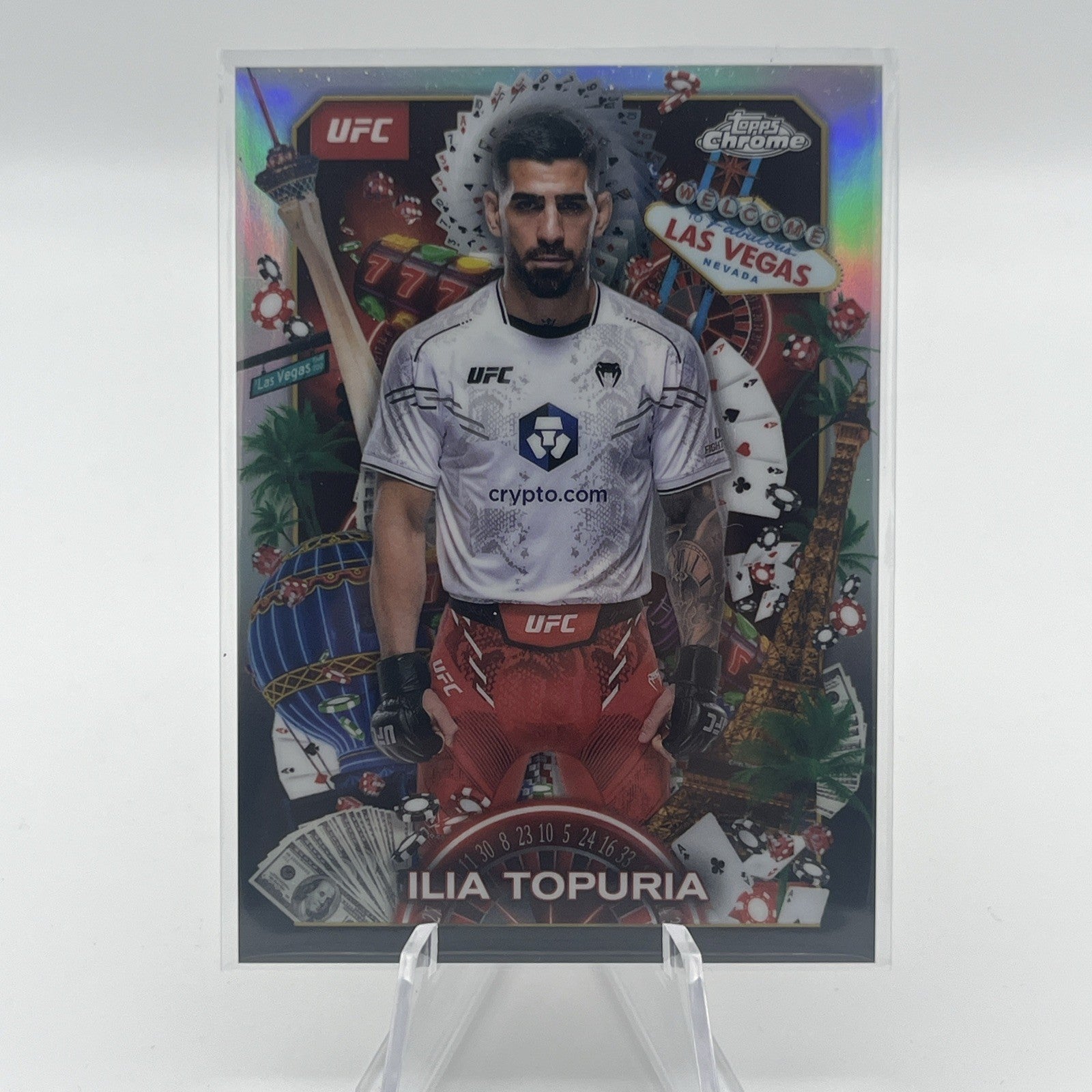 2025 Topps Chrome UFC Ilia Topuria Titans Refractor SSP TNS-5