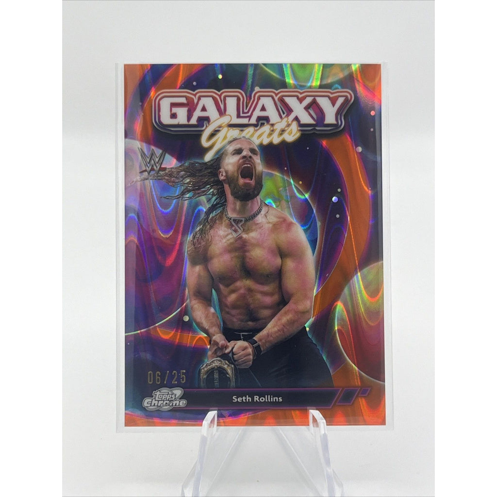 Seth Rollins Galaxy Greats /25 Orange Galactic 2026 WWE Topps Cosmic Chrome