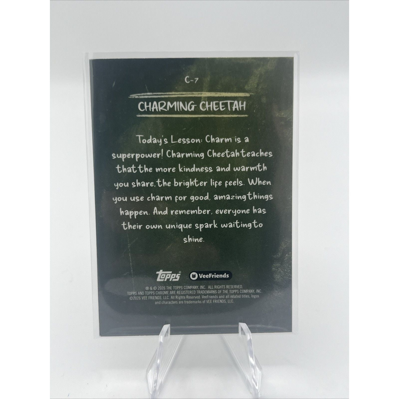 2026 Topps Chrome VeeFriends Charming Cheetah Chalkboard Insert #C-7