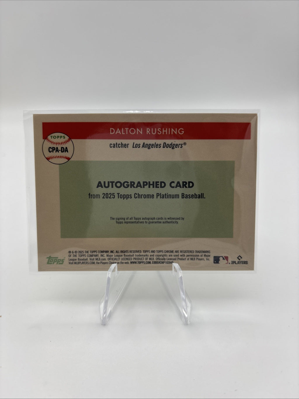 2025 Topps Chrome Platinum Dalton Rushing Auto True Gold 1/50 ‼️1st ON PRINT‼️