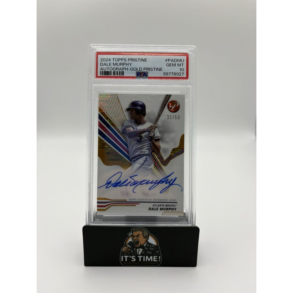 2024 Topps Pristine DALE MURPHY PSA 10 Auto GOLD Refractor #/50 Autograph card