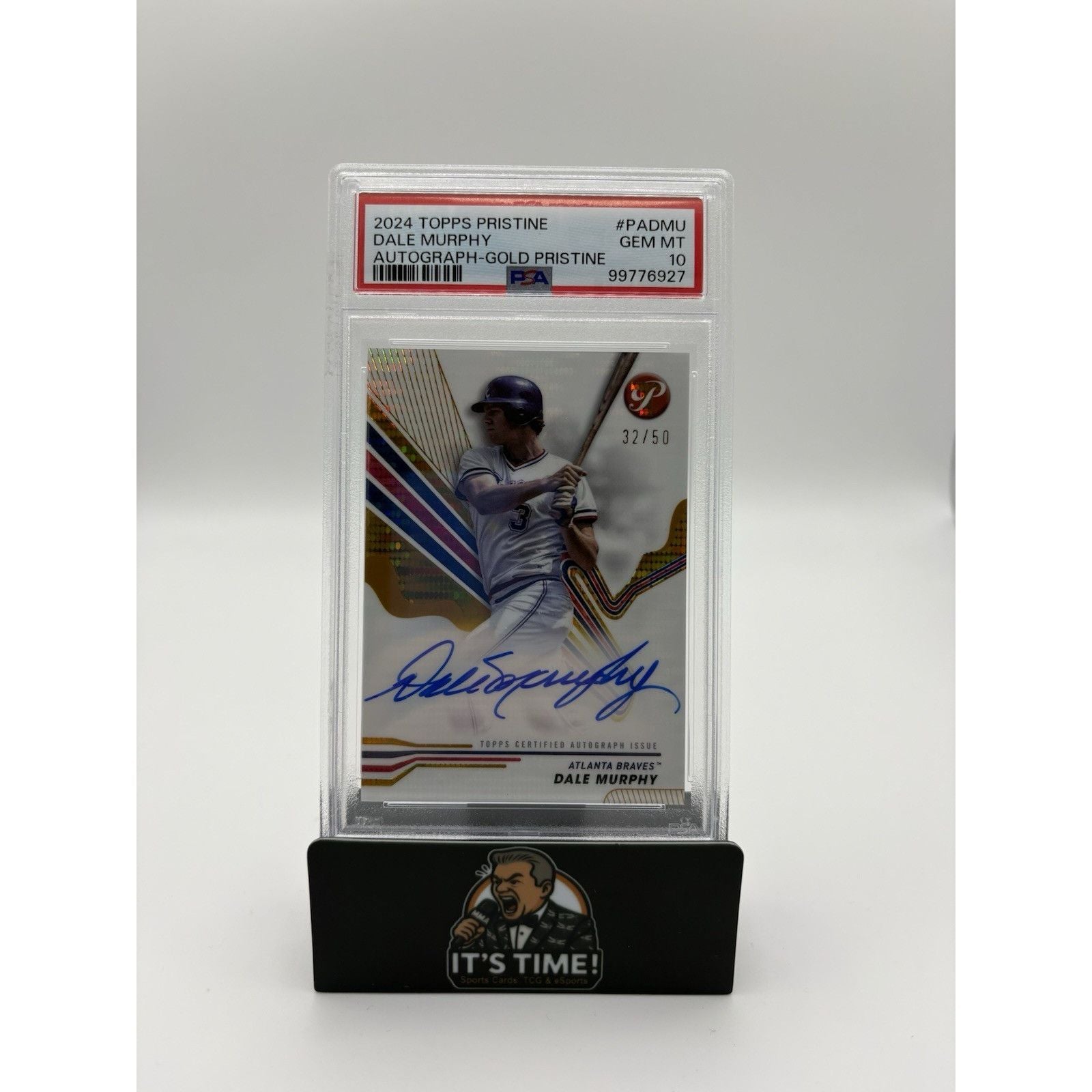 2024 Topps Pristine DALE MURPHY PSA 10 Auto GOLD Refractor #/50 Autograph card