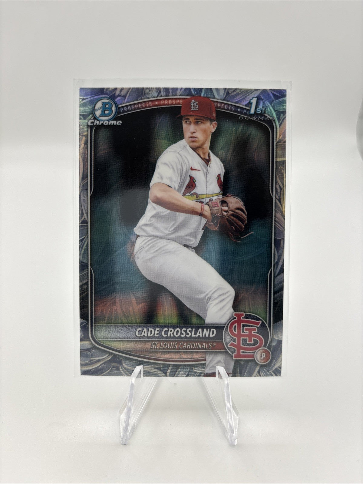 2025 Bowman Draft - Chrome Cade Crossland #BDC-183 Sunflower Seeds Refractor...