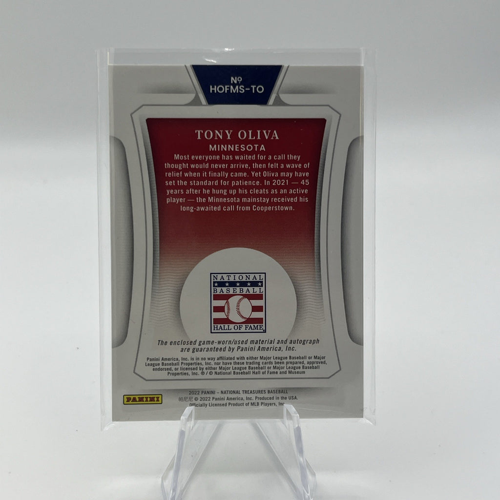2022 Panini National Treasures - Hall of Fame Material Signatures Tony Oliva /25
