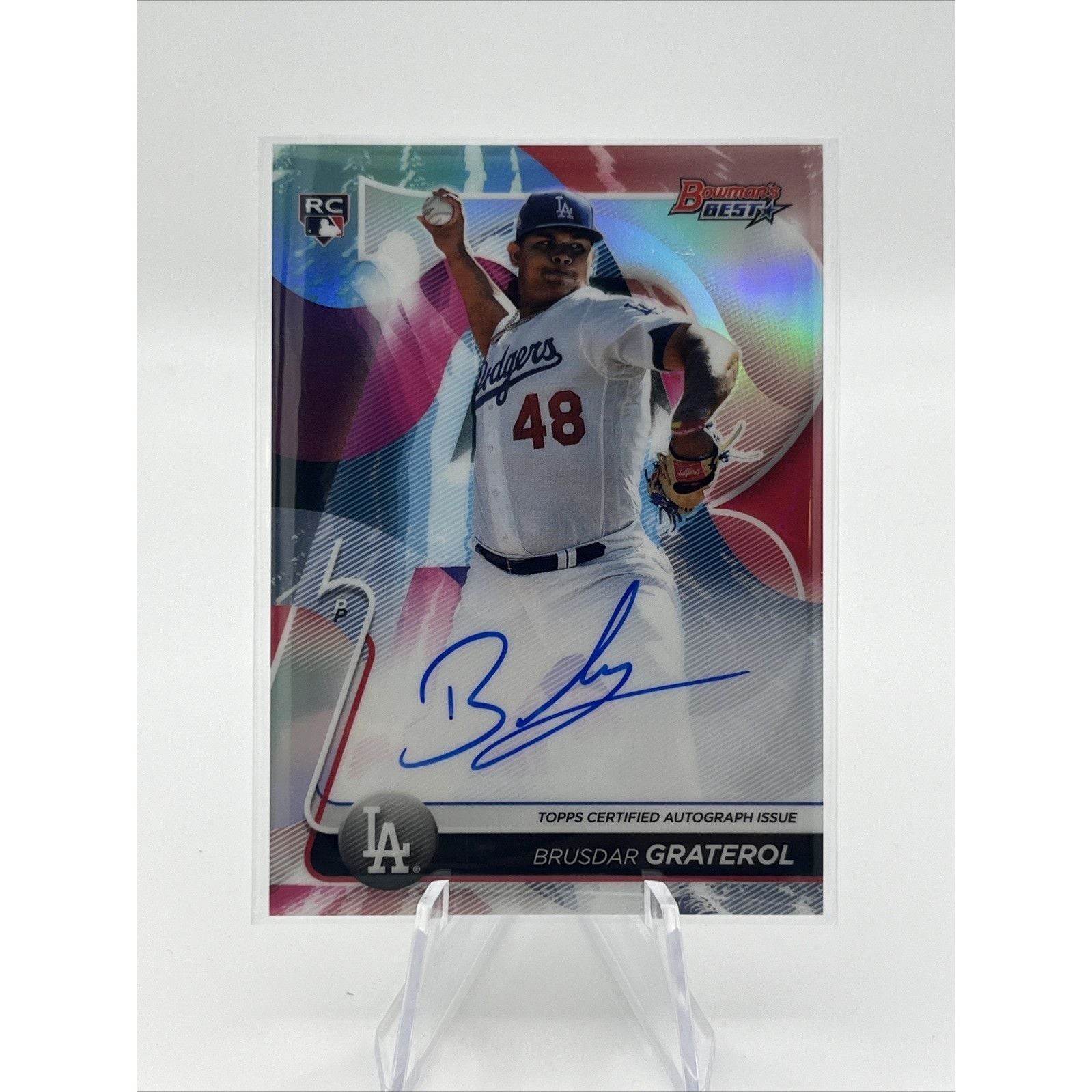 2020 Bowman’s Best Brusdar Graterol Refractor Auto Rc Dodgers