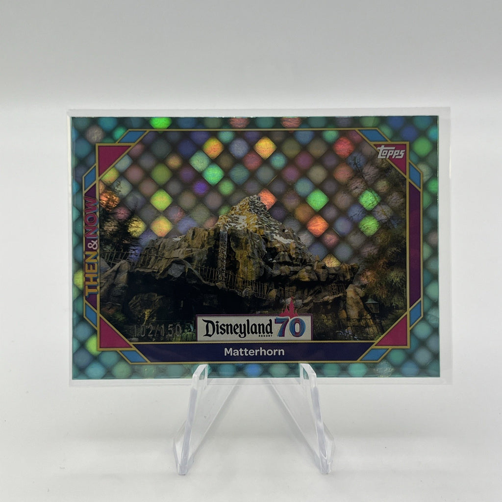 2025 Topps Disney 70th Anniversary Matterhorn Aqua Electric Dots #/150