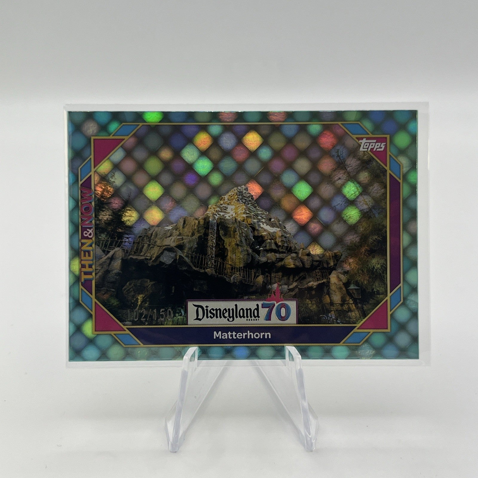 2025 Topps Disney 70th Anniversary Matterhorn Aqua Electric Dots #/150