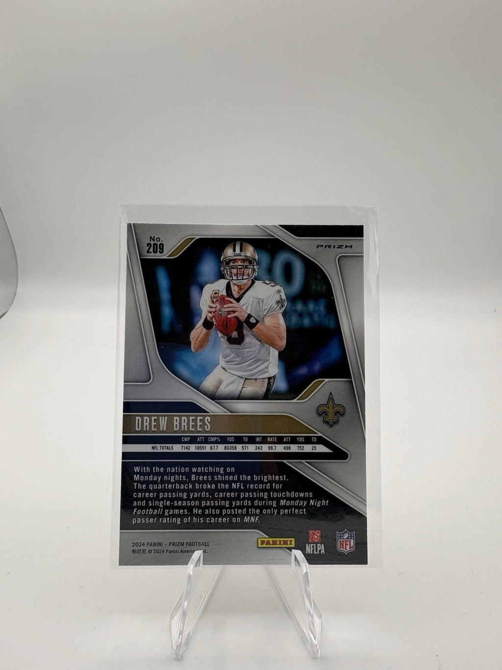 2024 Panini Prizm - Drew Brees #209 Red Sparkle Prizm