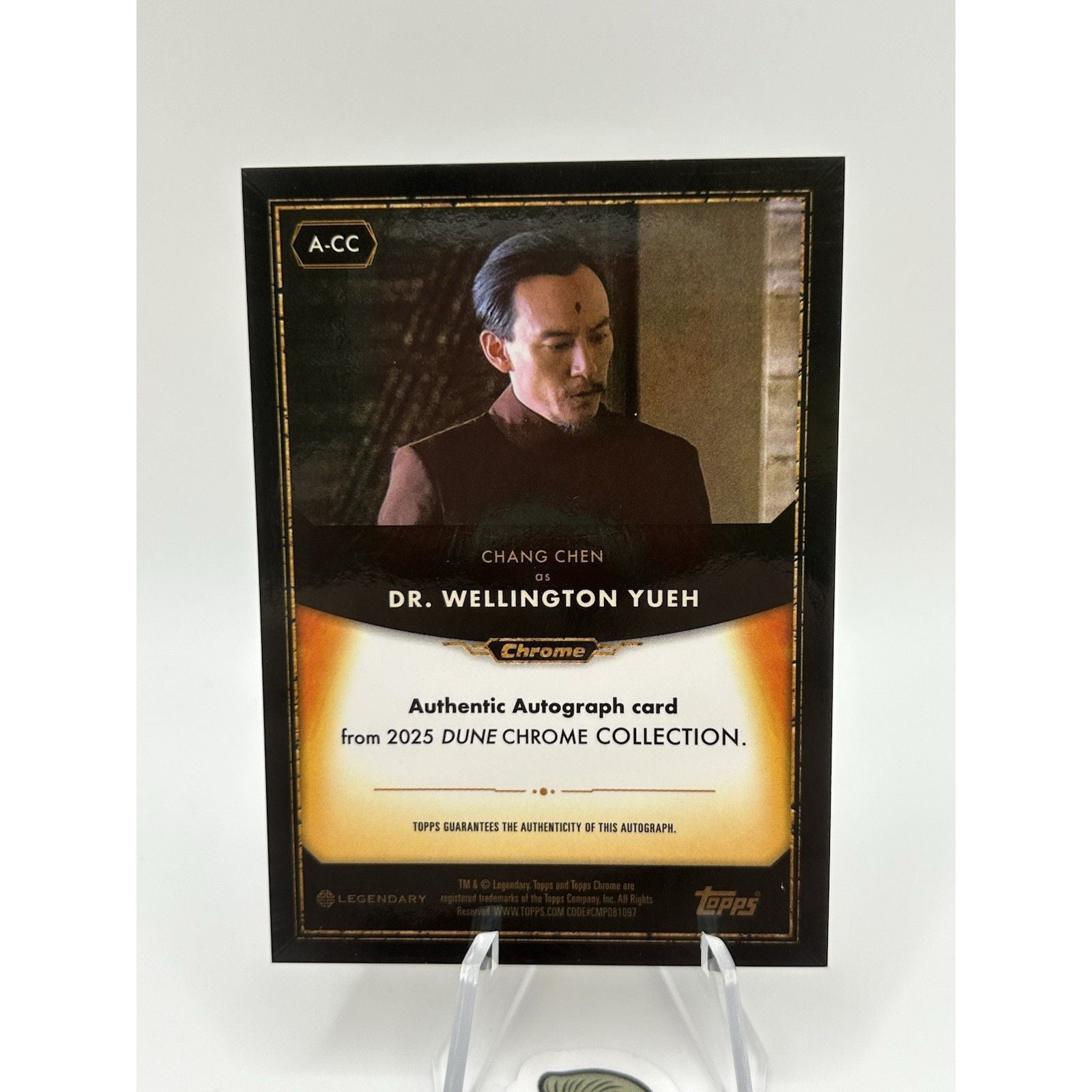 2024 Topps Chrome Dune Dr. Wellington Yueh Chang Chen Auto AUTOGRAPH Black /10