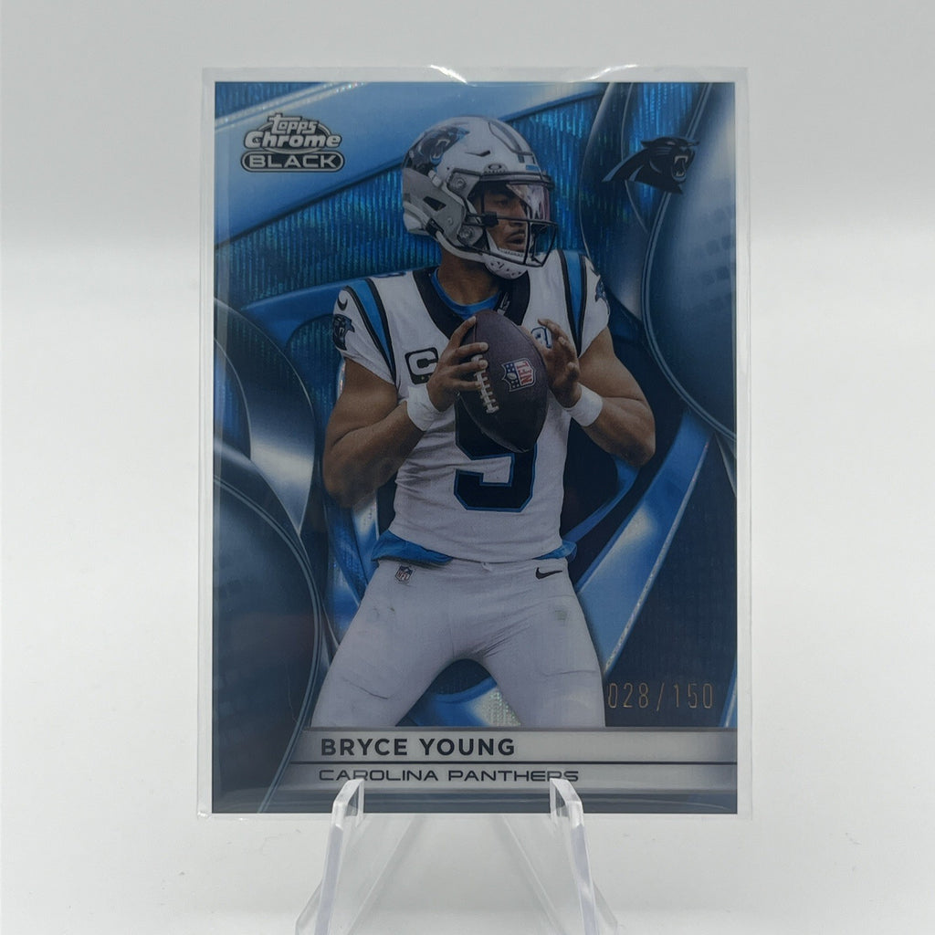 2025 Topps Chrome Black - Bryce Young #17 Blue Wave Refractor #/150