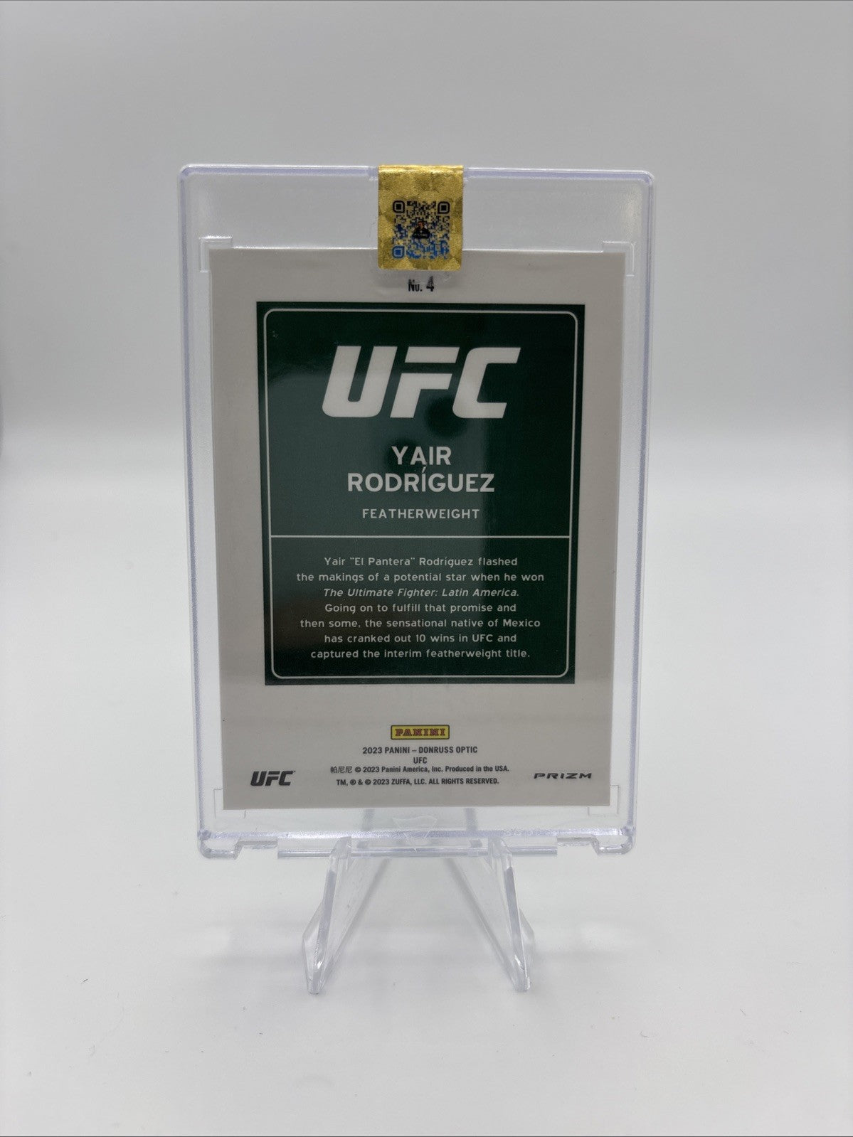 2023 Panini Donruss Optic UFC - Downtown! Yair Rodriguez #4