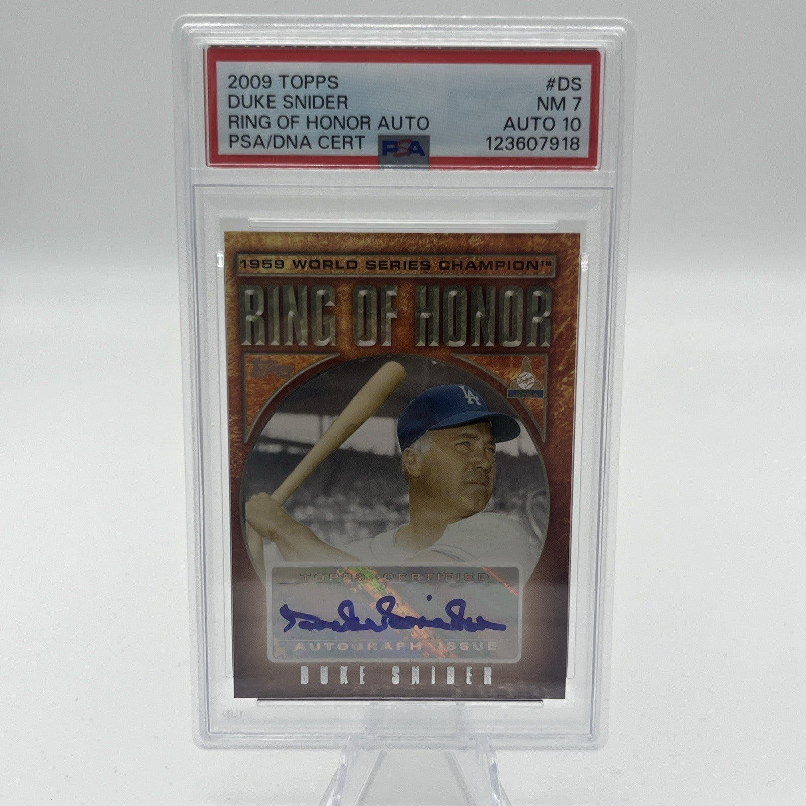 2008 Topps - DUKE SNIDER - Ring of Honor Autograph 1959 World Series - DODGERS