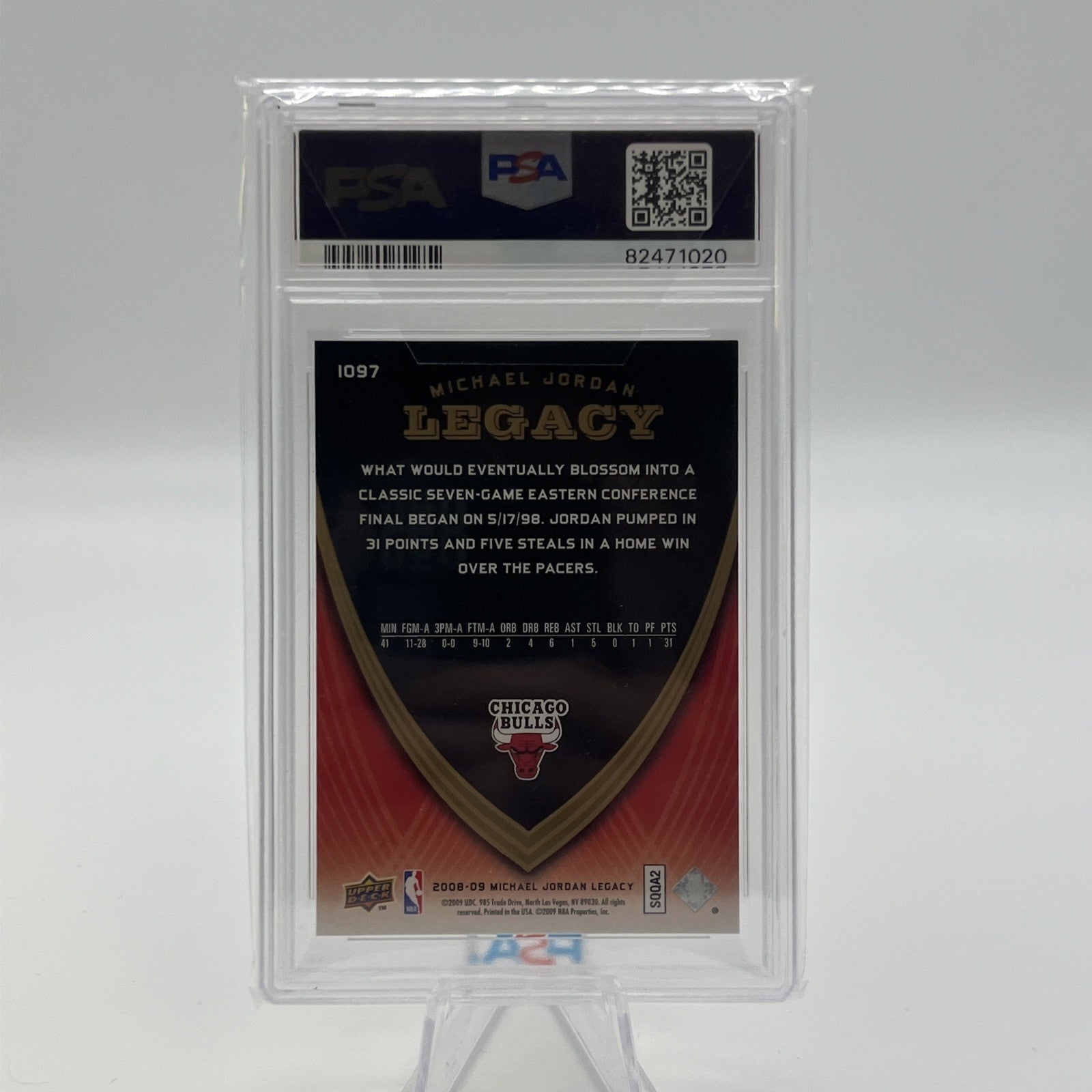 2008 Upper Deck Michael Jordan Legacy PSA 8