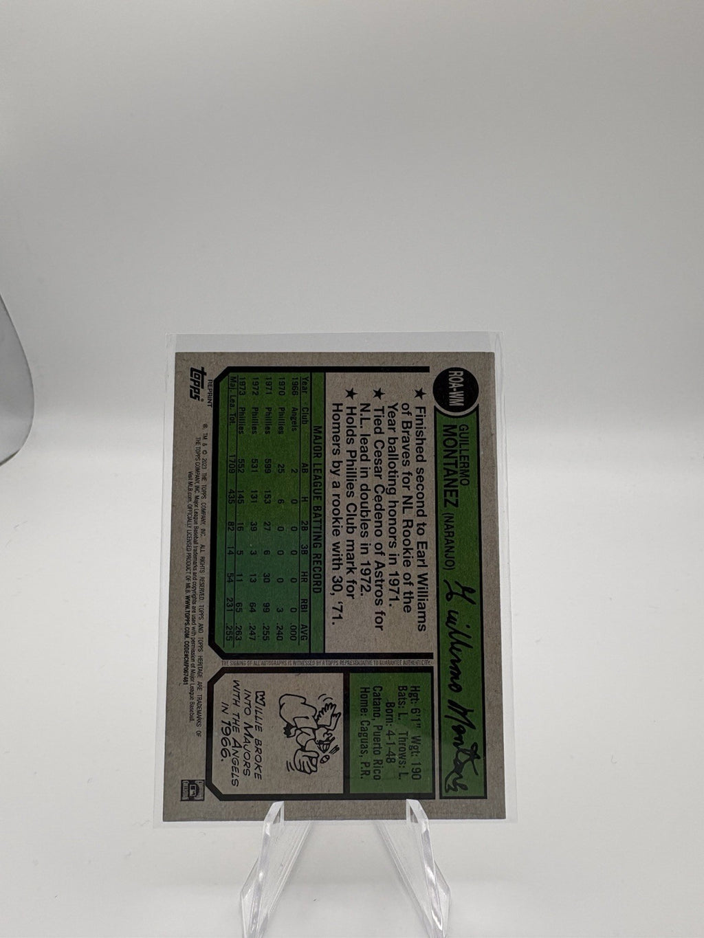 2023 Topps Heritage High Number - Real One Autographs Willie Montanez #ROA-WM...