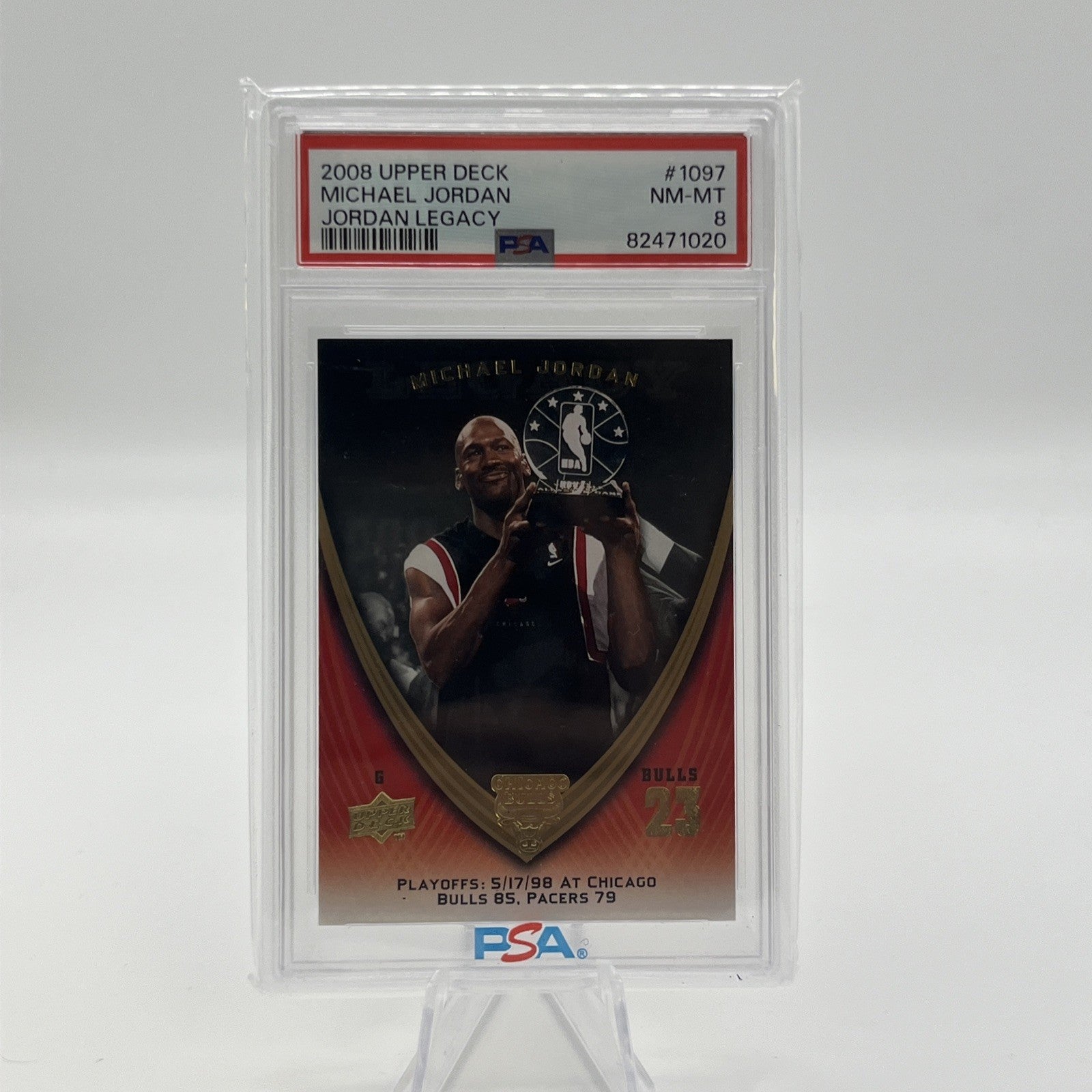 2008 Upper Deck Michael Jordan Legacy PSA 8