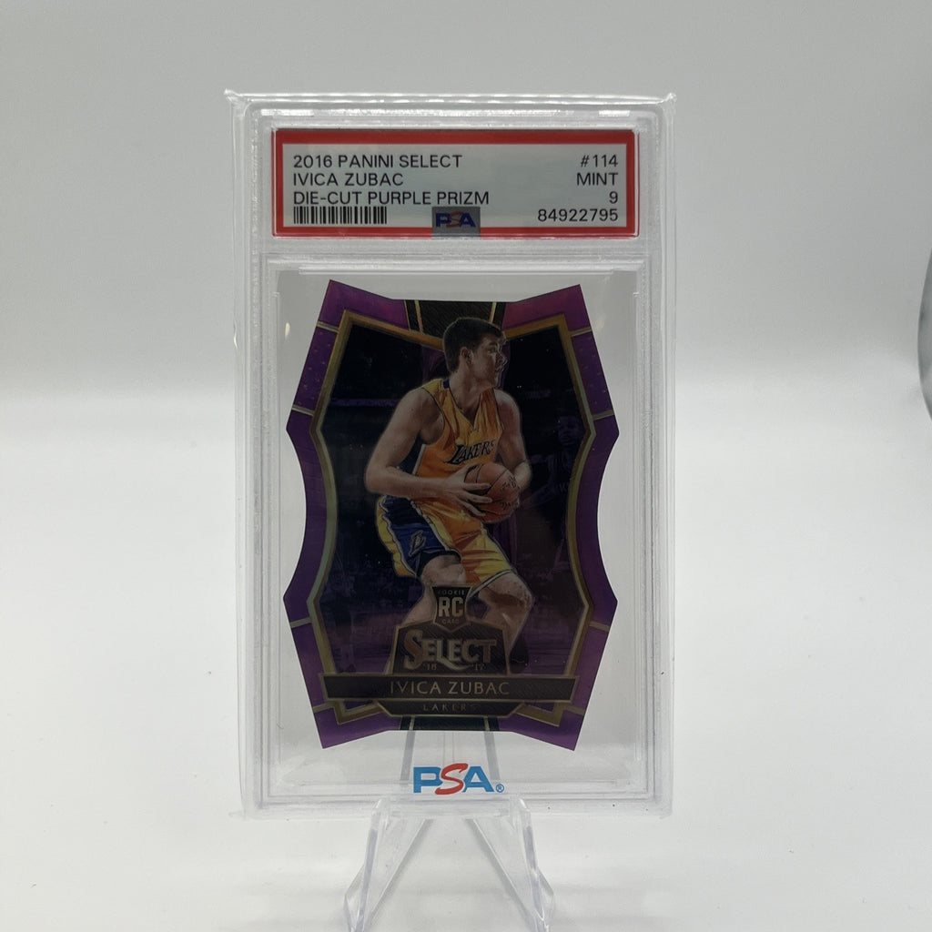 2016 Panini Select Ivica Zubac Die Cut Purple Prizm #/99 PSA 9