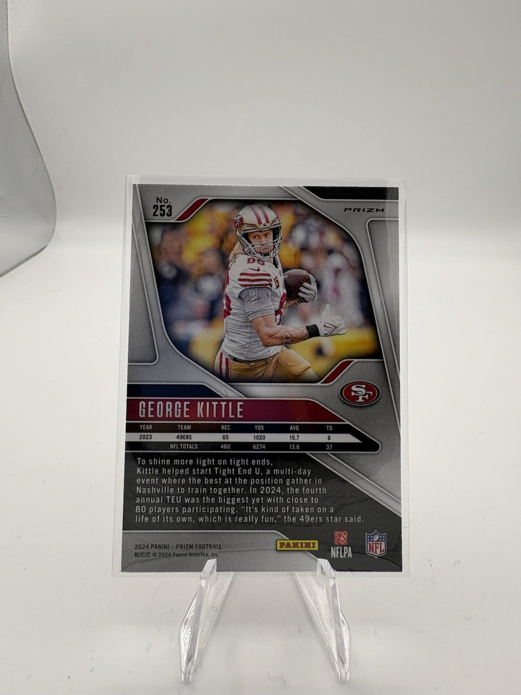 2024 Panini Prizm Sparkle Packs George Kittle #253 Red Prizm San Francisco 49ers