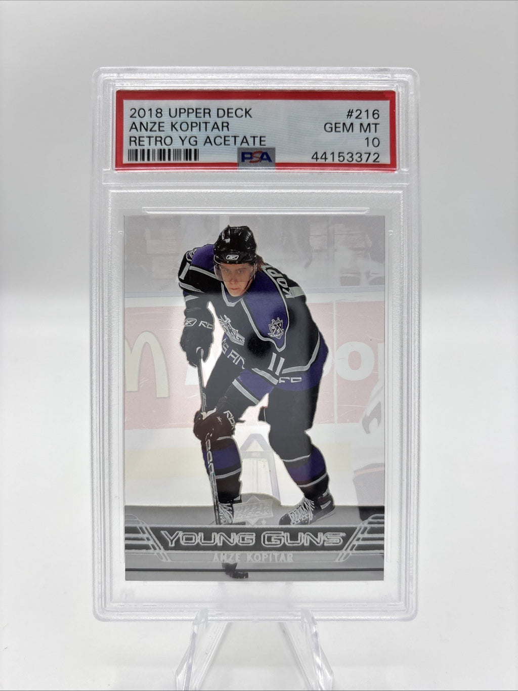 2018 Upper Deck Maze Kopitar Retro Young Guns Acetate PSA 10