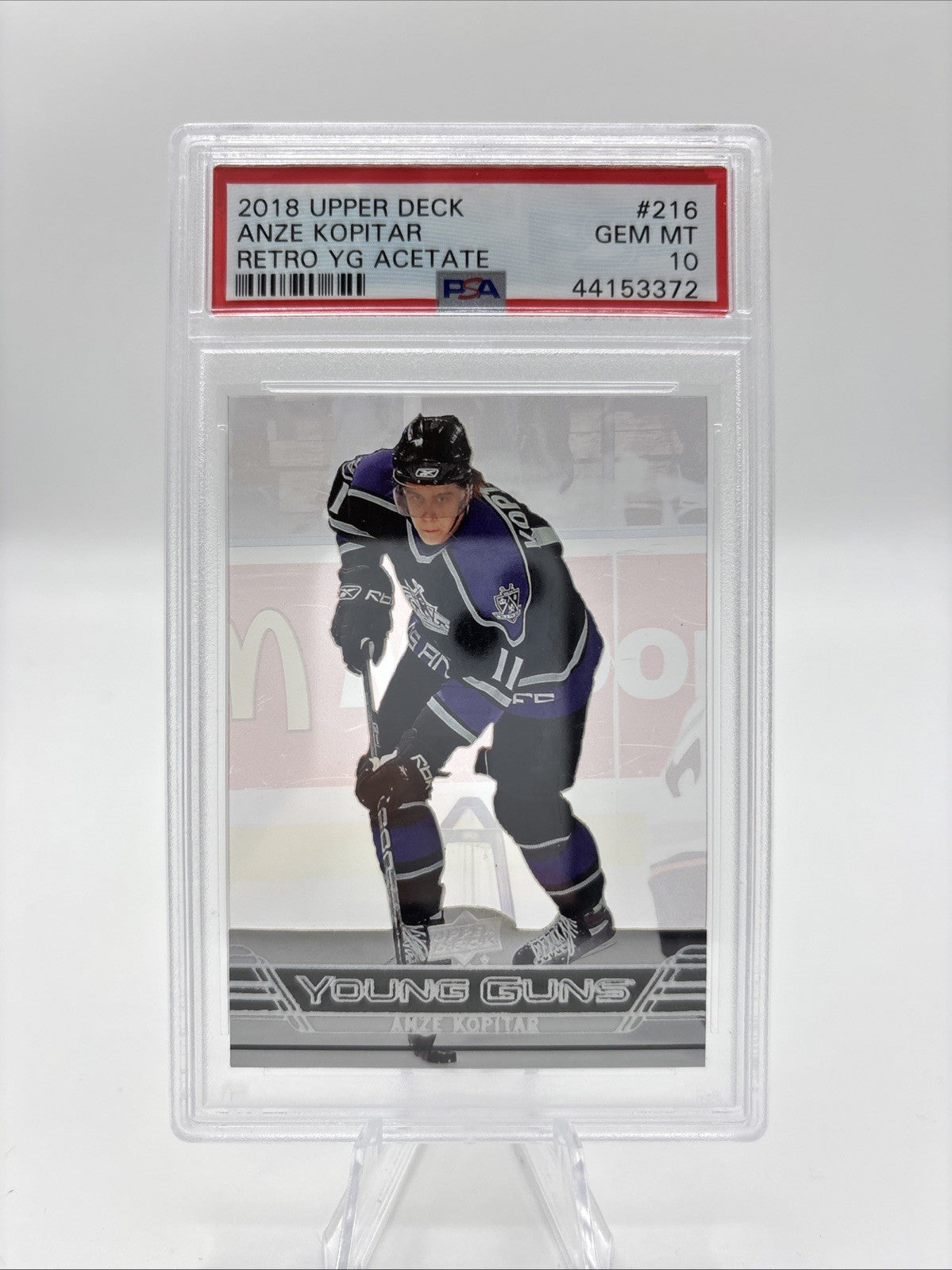 2018 Upper Deck Maze Kopitar Retro Young Guns Acetate PSA 10