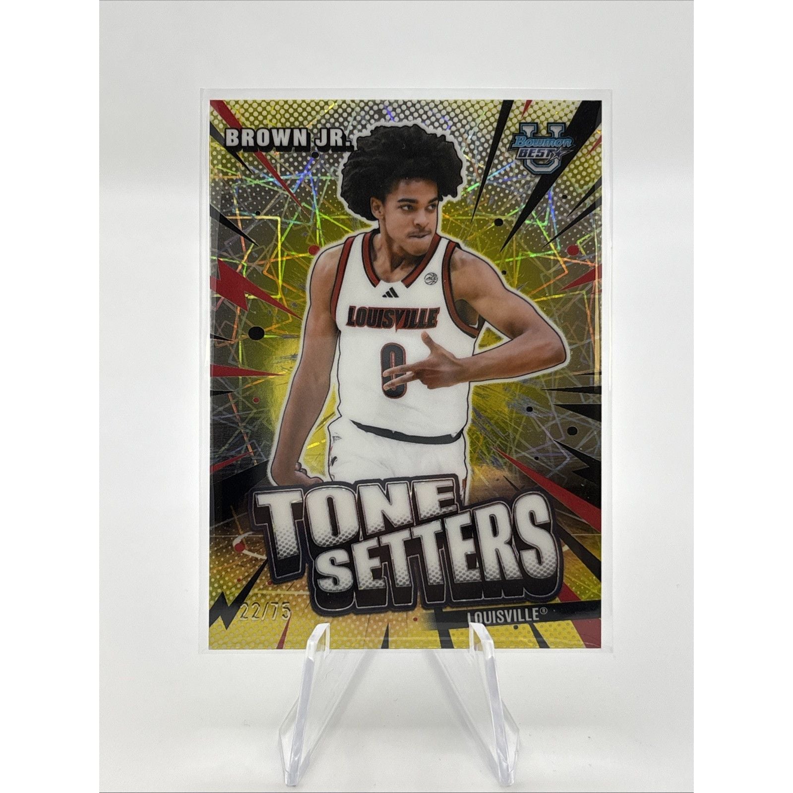 2025-26 Bowman U Best University MIKEL BROWN JR. Yellow Tone Setters (RC) #/75