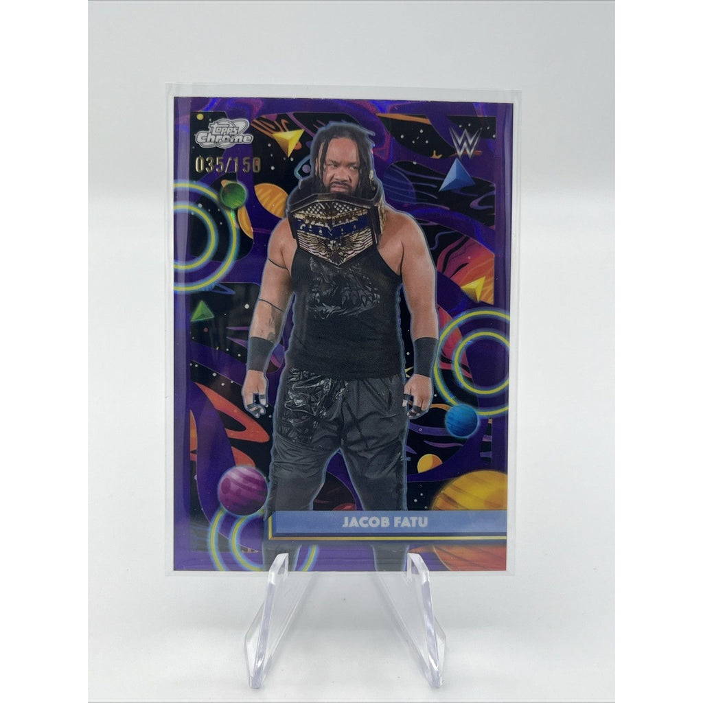 2026 Topps WWE Cosmic Chrome JACOB FATU #5 Purple Nebula Refractor /150