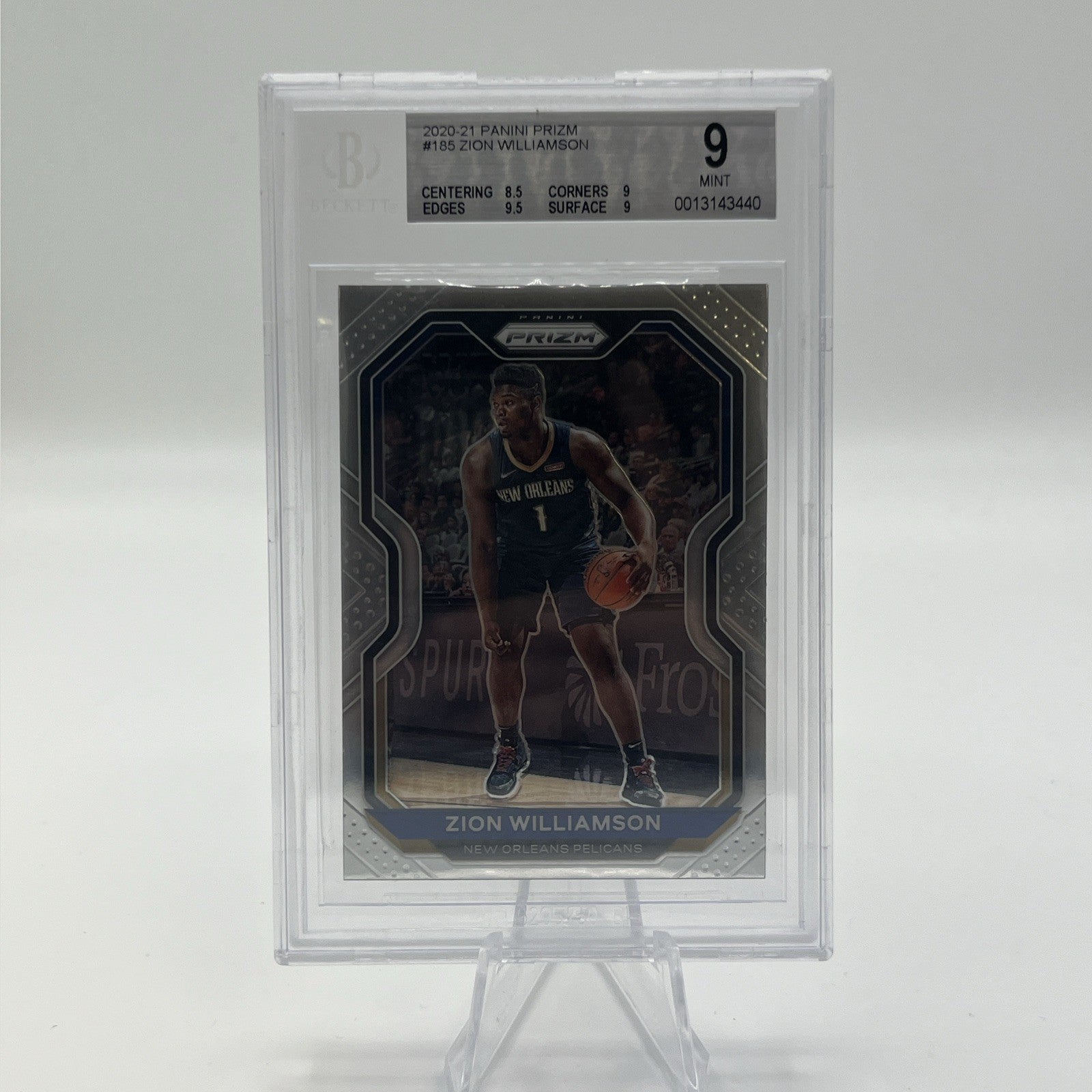2020-21 Panini Prizm Zion Williamson Beckett 9