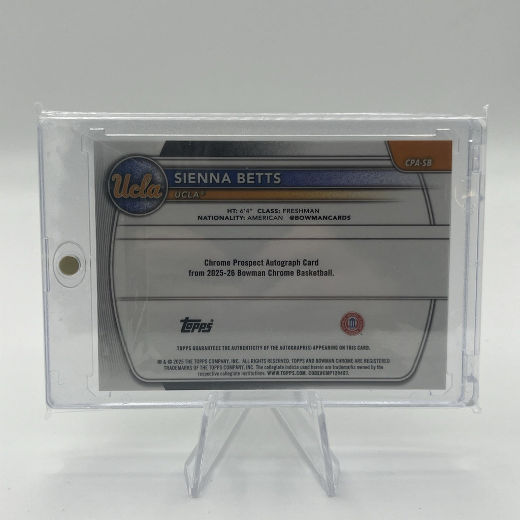 Topps 2025-2026 Bowman Chrome Sienna Betts Green Autograph /99 UCLA Bruins
