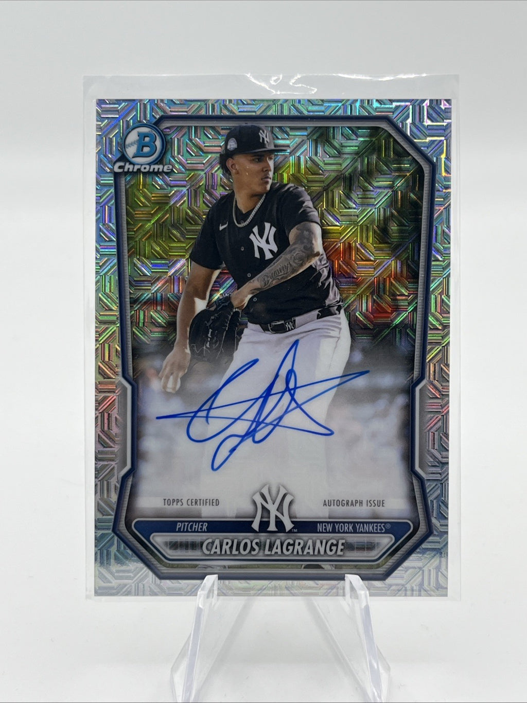 2026 Bowman Carlos LaGrange Chrome Mojo Refractor Auto #BMA-CL Yankees