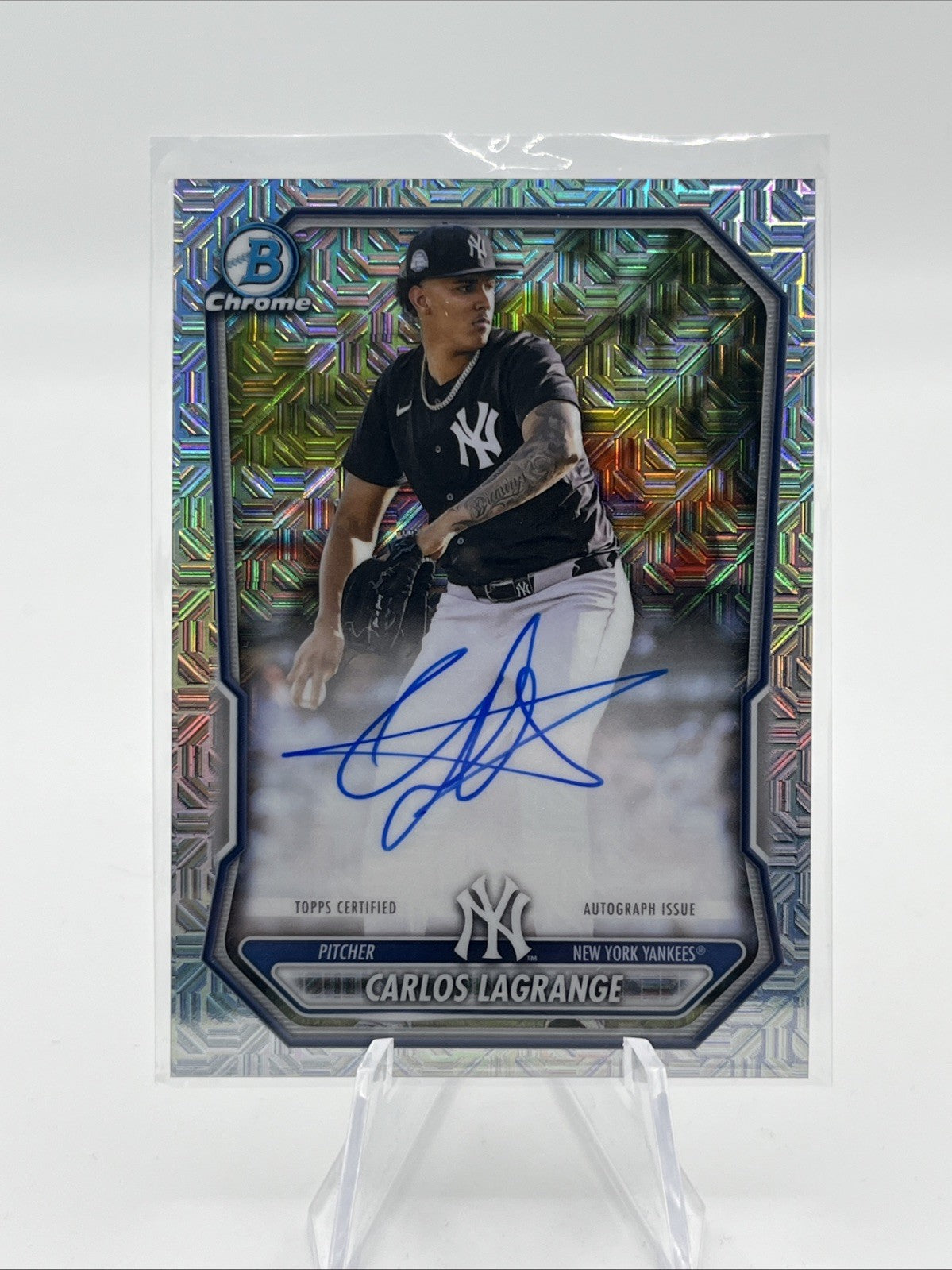 2026 Bowman Carlos LaGrange Chrome Mojo Refractor Auto #BMA-CL Yankees