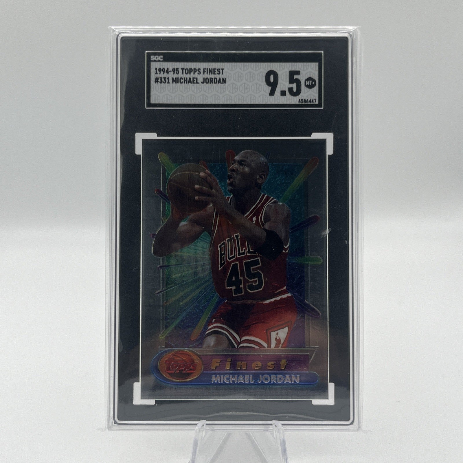 MICHAEL JORDAN~RARE (POP 36) 1994 TOPPS FINEST SGC-9.5 MINT+ CARD #331