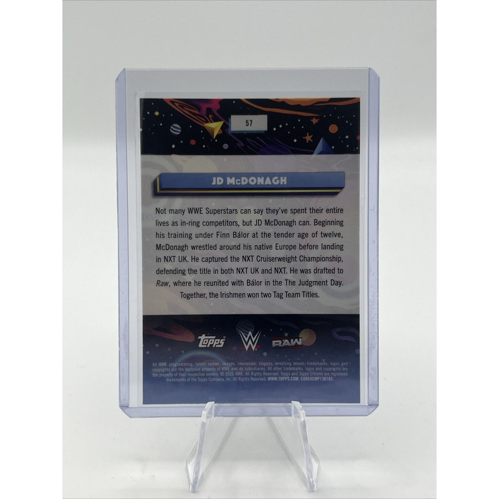 2026 Topps Cosmic Chrome WWE JD McDonagh Blue Moon Refractor #’d/99