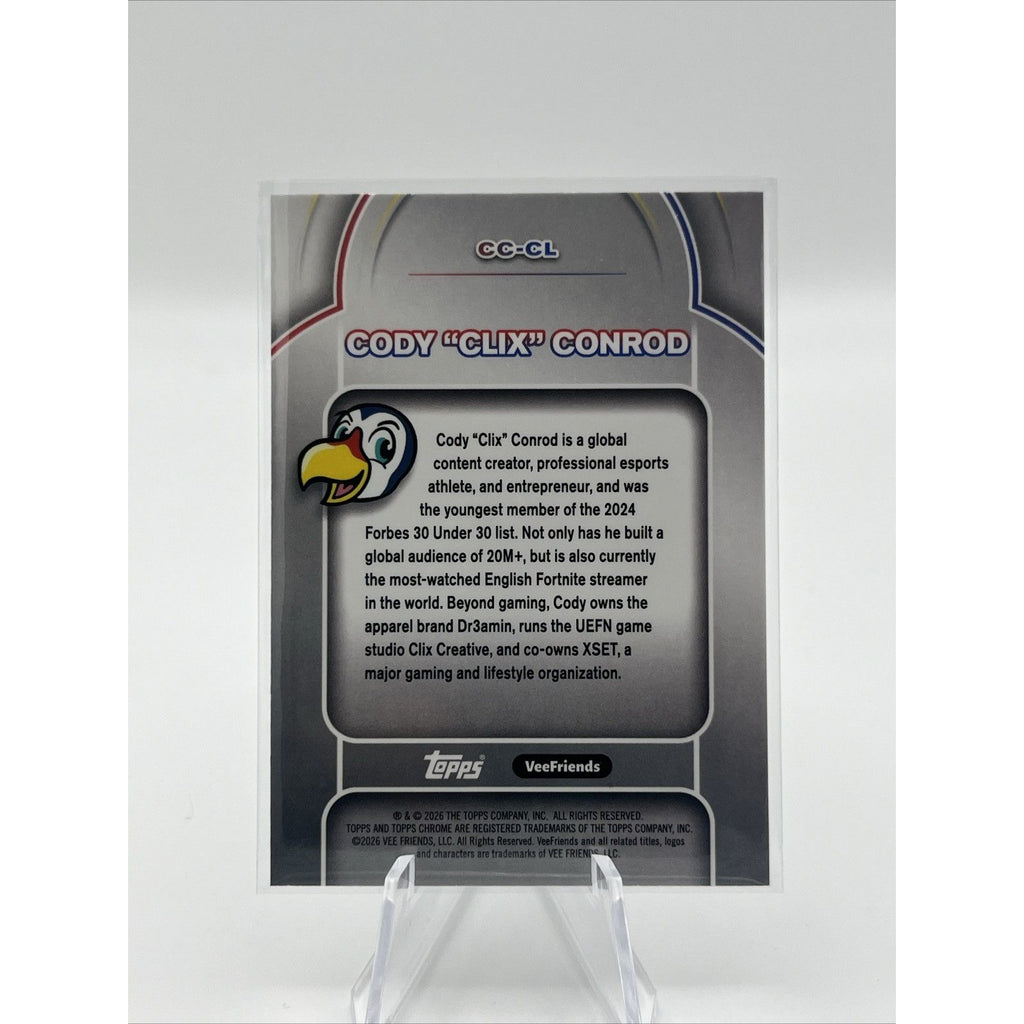 2026 Topps Chrome VeeFriends #CC-CL Cody "Clix" Conrod Contact Condors Creators