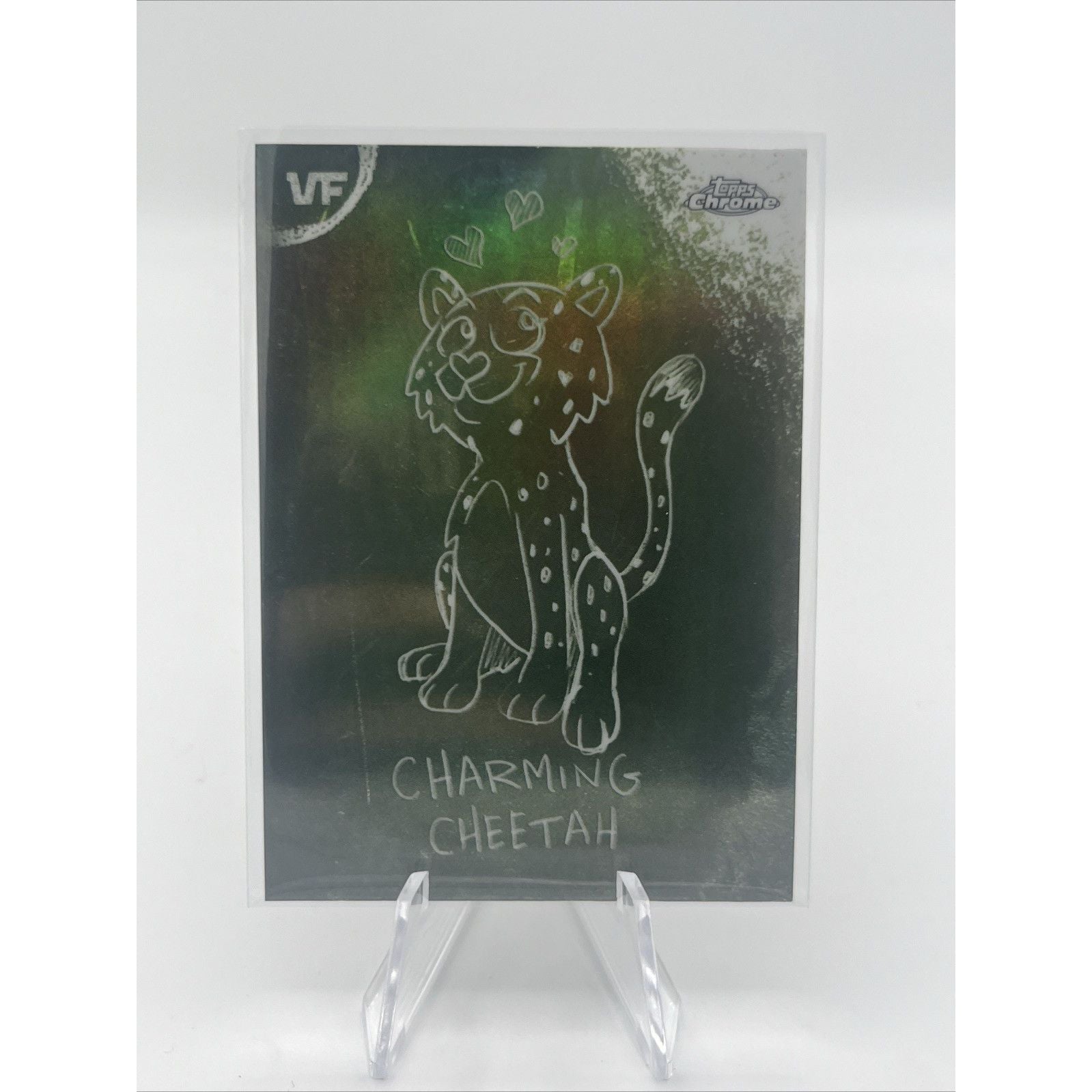 2026 Topps Chrome VeeFriends Charming Cheetah Chalkboard Insert #C-7