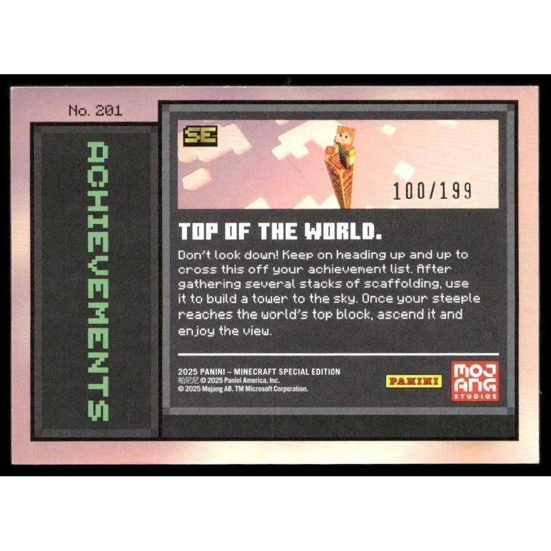 2025 Panini Minecraft 15th Anniversary #201 Top of the World #/199