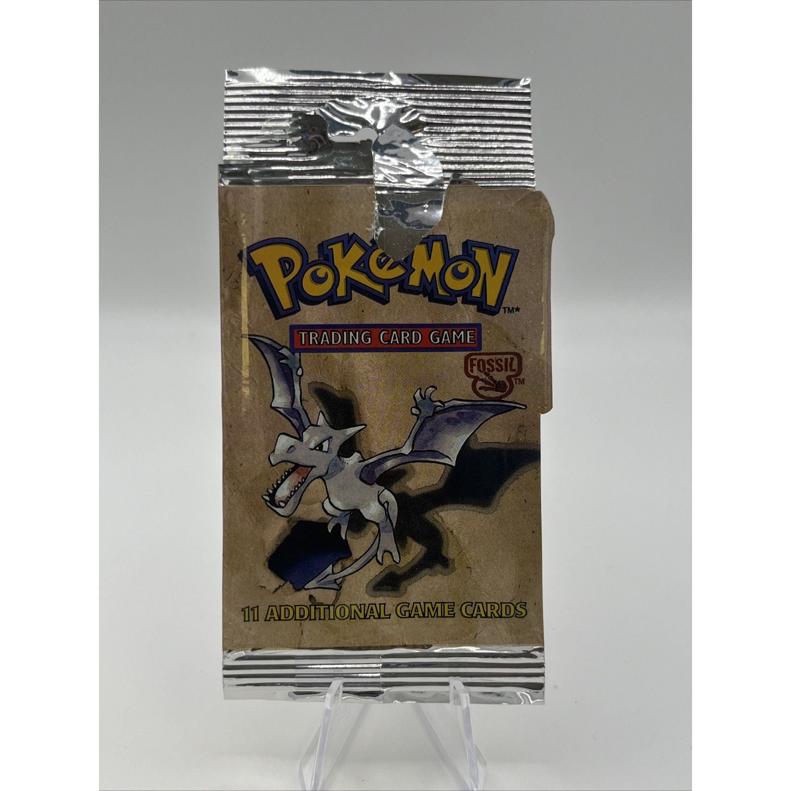 1999 Pokemon Fossil EMPTY WRAPPER NO CARDS Aerodactyl Pack Artwork 