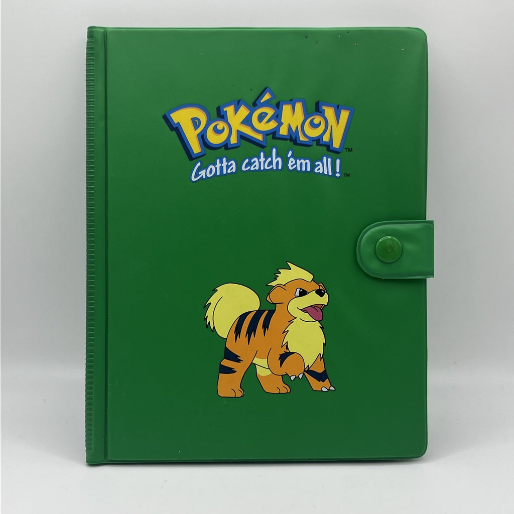 Pokémon Trading Card Game Collectible Binder - Growlithe, Green - Vintage Rare