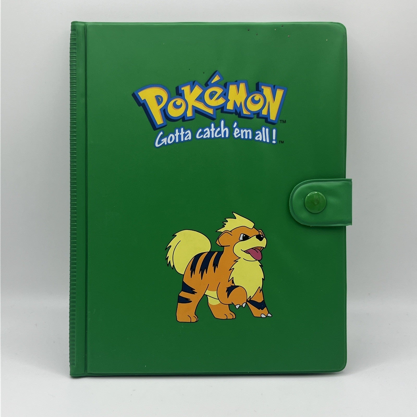 Pokémon Trading Card Game Collectible Binder - Growlithe, Green - Vintage Rare