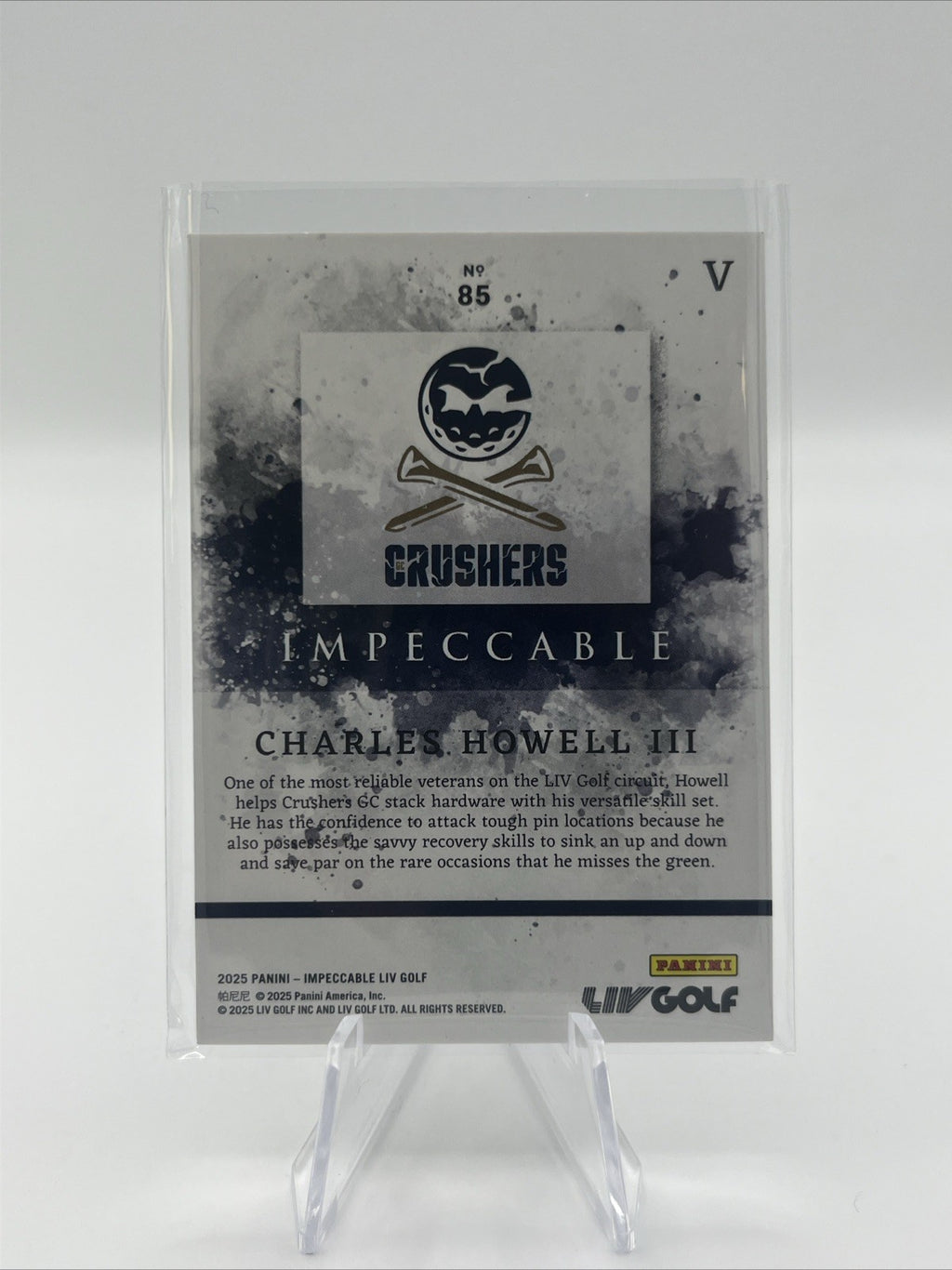 2025 Panini Impeccable LIV Golf - Charles Howell lll #85 PURPLE #1/5 (VARIATION)