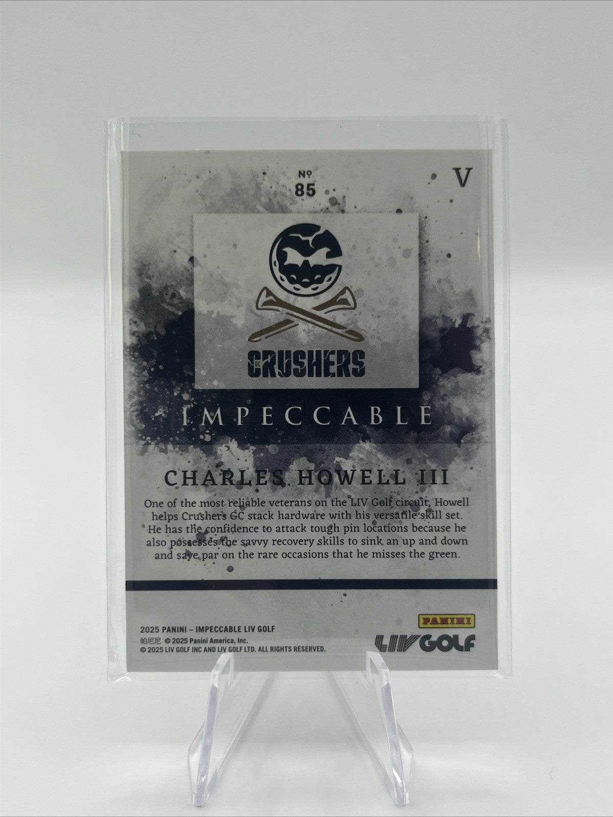 2025 Panini Impeccable LIV Golf - Charles Howell lll #85 PURPLE #1/5 (VARIATION)
