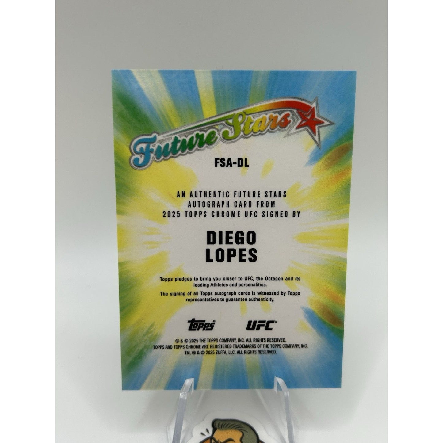 2025 Topps Chrome UFC Diego Lopes Future Stars Auto 27/99