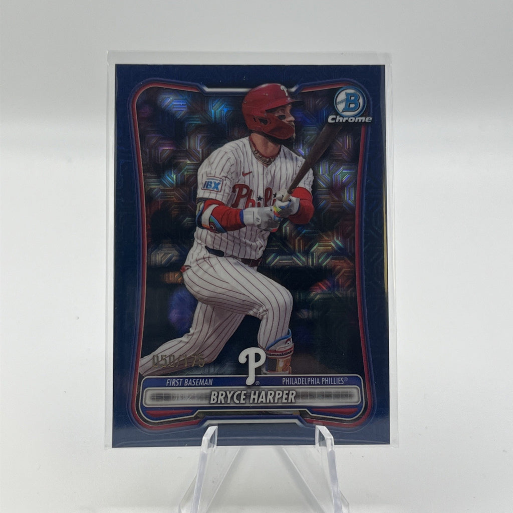 2026 Bowman Chrome Bryce Harper Navy Blue Mojo Refractor #/175