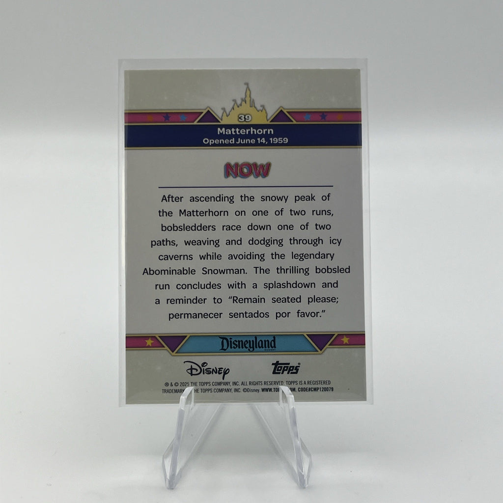 2025 Topps Disney 70th Anniversary Matterhorn Aqua Electric Dots #/150
