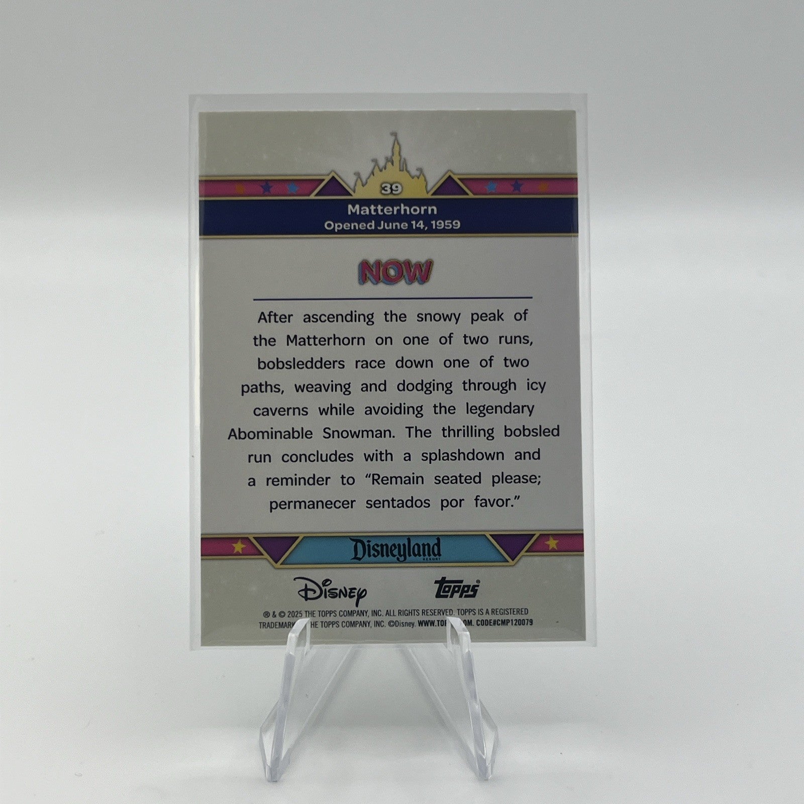 2025 Topps Disney 70th Anniversary Matterhorn Aqua Electric Dots #/150