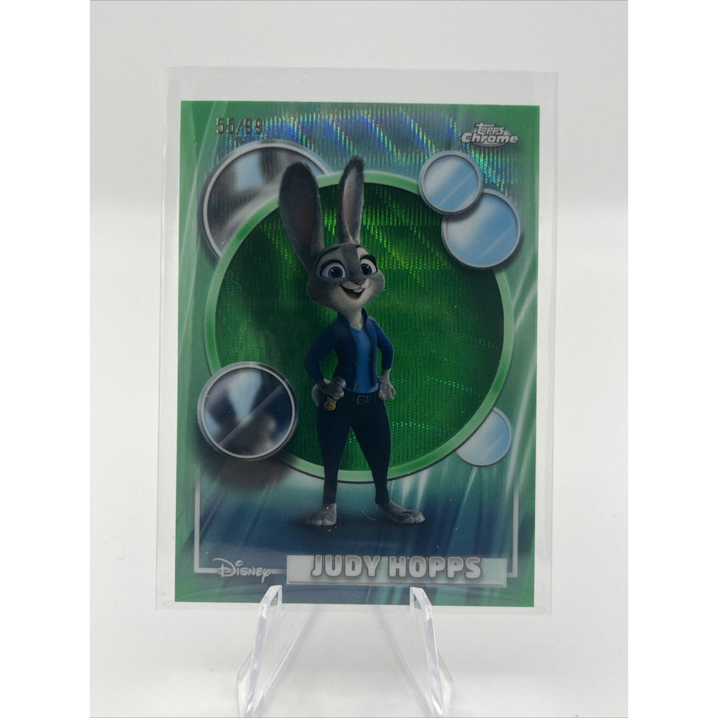2026 Topps Chrome Disney Judy Hopps #66 Green Wave Refractor /99