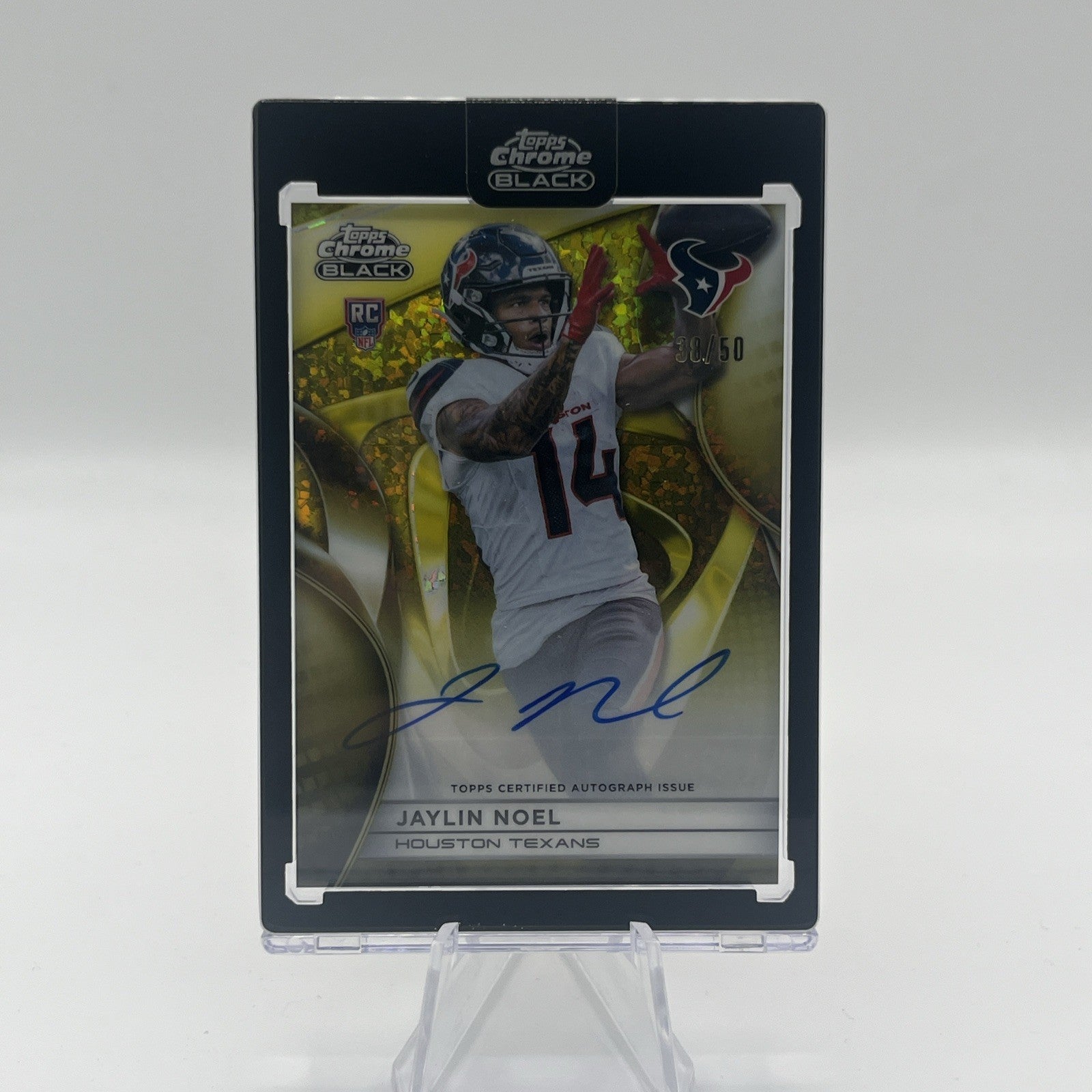 2025 Topps Chrome Black Auto /50 Gold Mini-Diamond Refractor RAU-JN Jaylin Noel