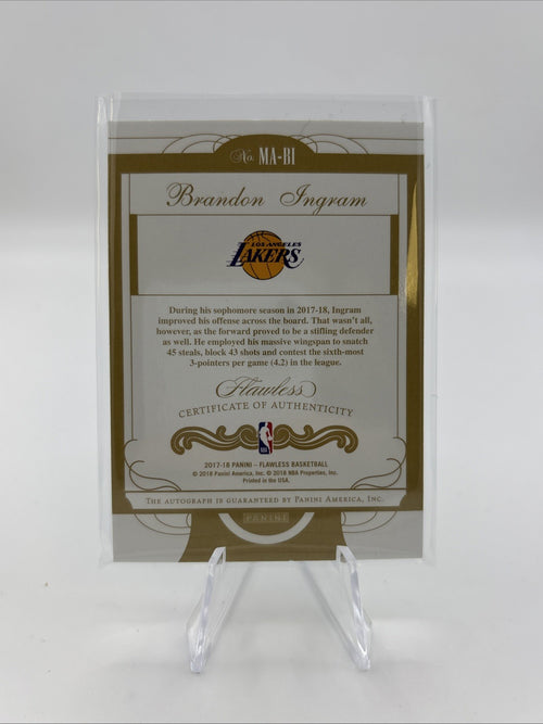 2017-18 Panini Flawless - Brandon Ingram Momentous Autographs /25