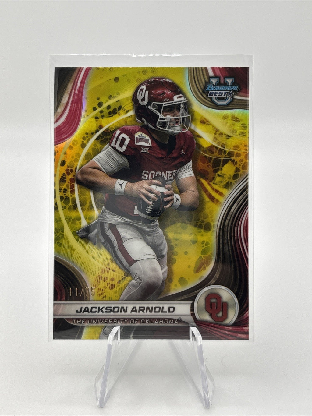 2024 Bowman's Best University - Jackson Arnold #6 Yellow Refractor /75 (RC)