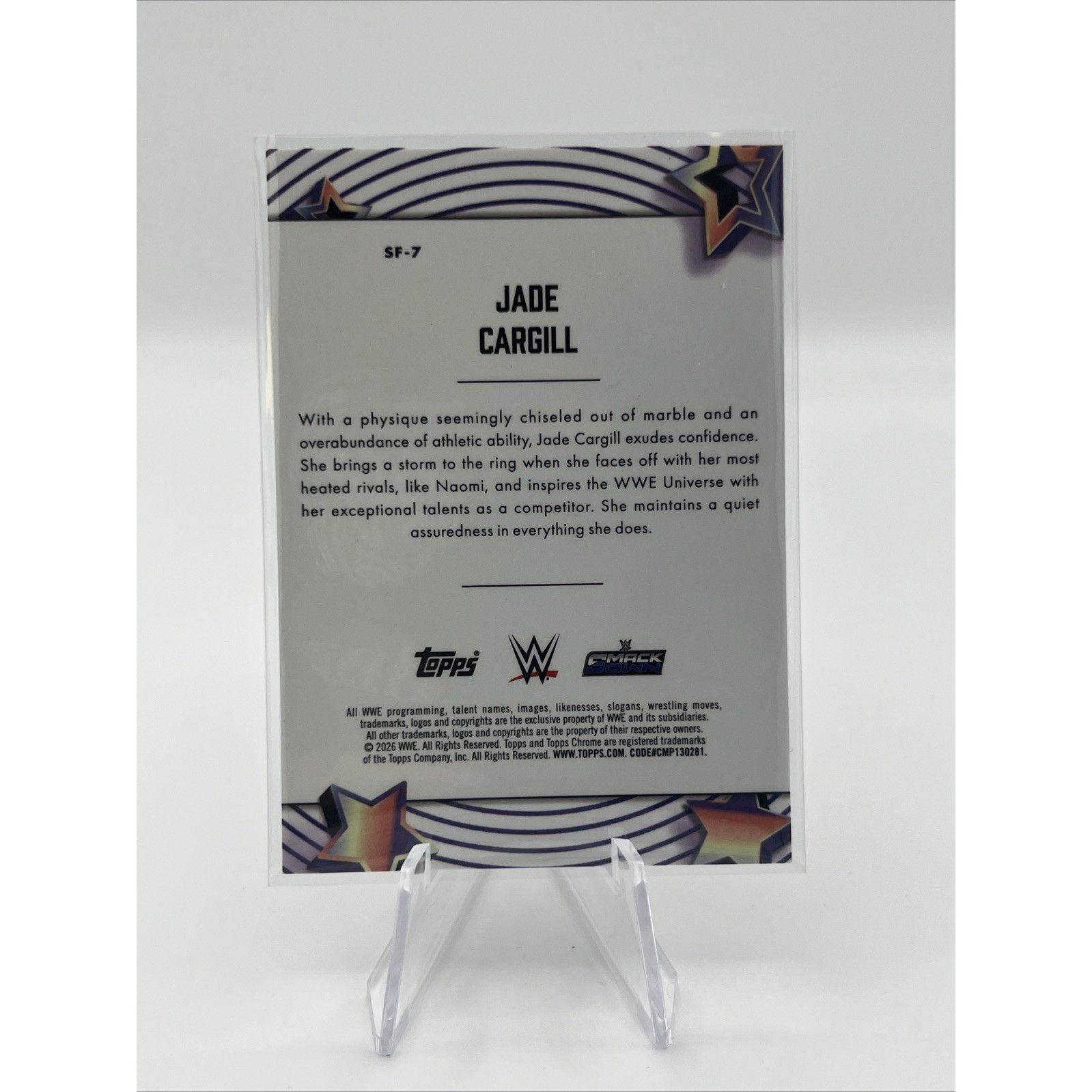 Jade Cargill Starfractor 2026 WWE Topps Chrome Cosmic CASE HIT