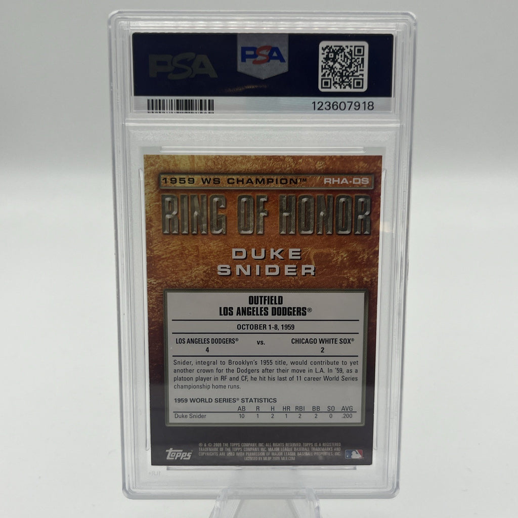 2008 Topps - DUKE SNIDER - Ring of Honor Autograph 1959 World Series - DODGERS